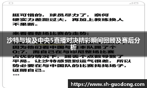 沙特与埃及中央5直播对决精彩瞬间回顾及赛后分析