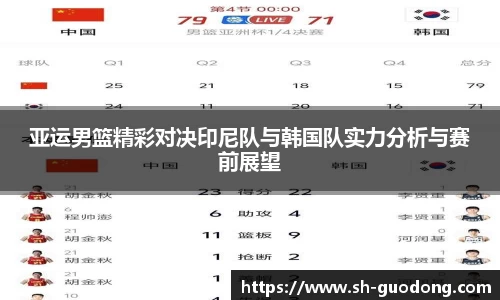 亚运男篮精彩对决印尼队与韩国队实力分析与赛前展望